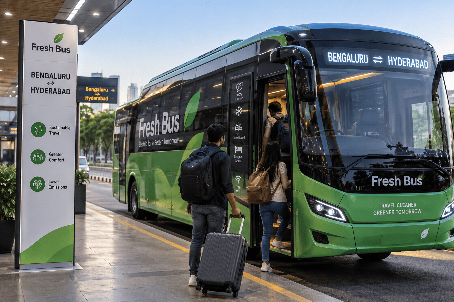 Inde : lancement d'un service de bus électrique entre Bengaluru et Hyderabad